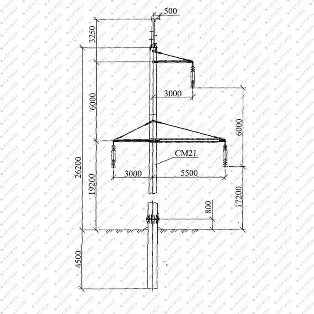 Многогранная стойка для опоры ПМ220-1